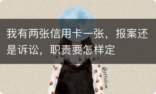 我有两张信用卡一张，报案还是诉讼，职责要怎样定