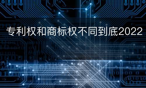 专利权和商标权不同到底2022