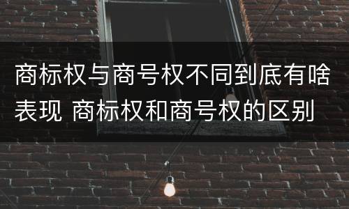 商标权与商号权不同到底有啥表现 商标权和商号权的区别