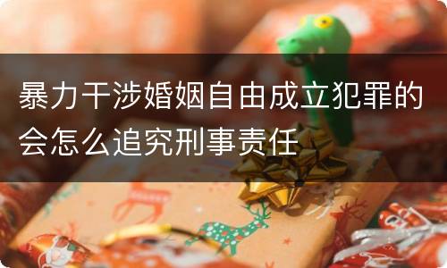 暴力干涉婚姻自由成立犯罪的会怎么追究刑事责任