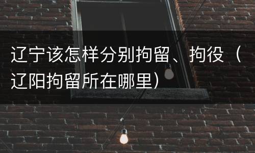 辽宁该怎样分别拘留、拘役（辽阳拘留所在哪里）