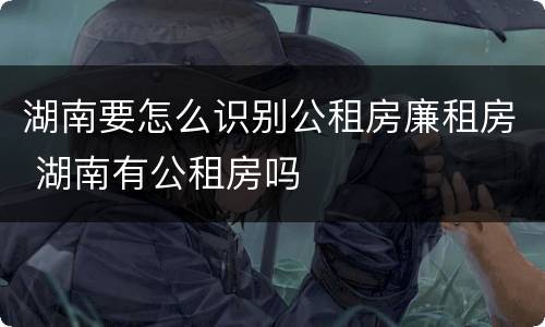 湖南要怎么识别公租房廉租房 湖南有公租房吗