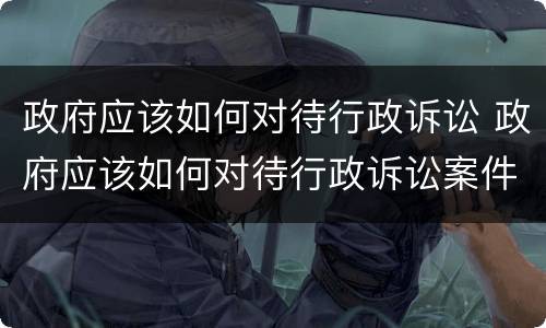 政府应该如何对待行政诉讼 政府应该如何对待行政诉讼案件