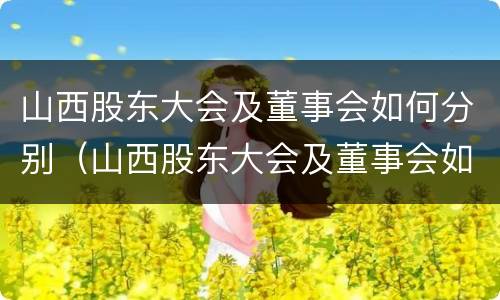山西股东大会及董事会如何分别（山西股东大会及董事会如何分别参加）