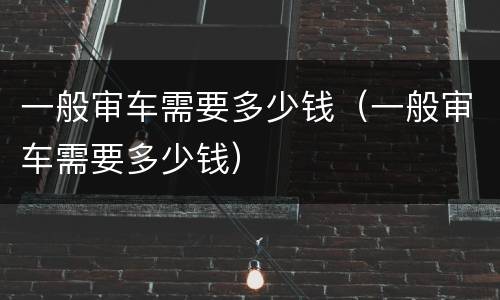 一般审车需要多少钱（一般审车需要多少钱）