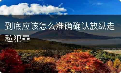 到底应该怎么准确确认放纵走私犯罪