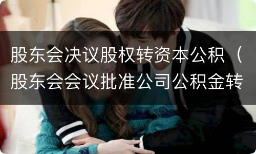 股东会决议股权转资本公积（股东会会议批准公司公积金转为资本）