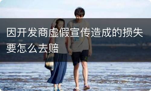 因开发商虚假宣传造成的损失要怎么去赔