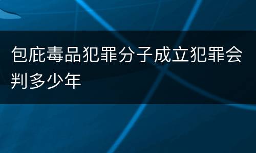包庇毒品犯罪分子成立犯罪会判多少年