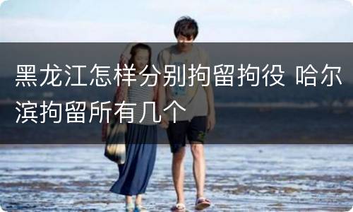 黑龙江怎样分别拘留拘役 哈尔滨拘留所有几个