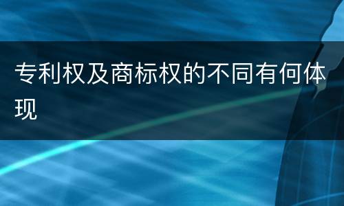 专利权及商标权的不同有何体现