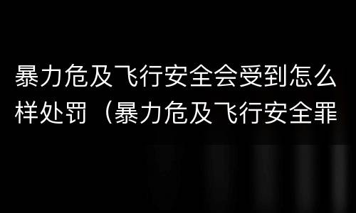 暴力危及飞行安全会受到怎么样处罚（暴力危及飞行安全罪）