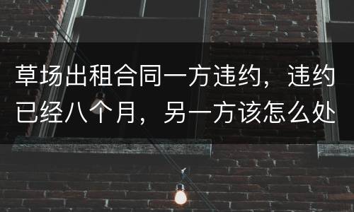 草场出租合同一方违约，违约已经八个月，另一方该怎么处理，有权要回草场吗