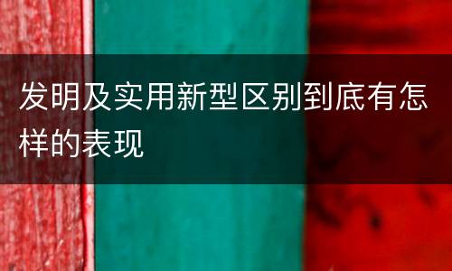 发明及实用新型区别到底有怎样的表现