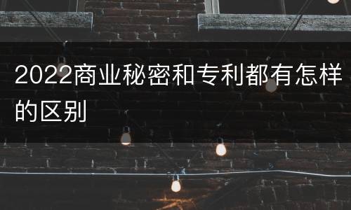 2022商业秘密和专利都有怎样的区别