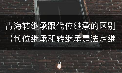 青海转继承跟代位继承的区别（代位继承和转继承是法定继承吗）
