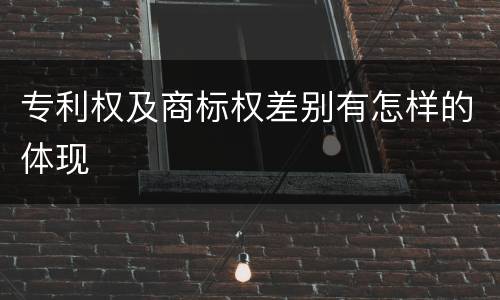 专利权及商标权差别有怎样的体现