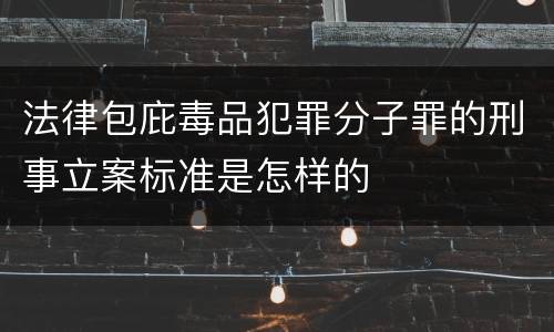 法律包庇毒品犯罪分子罪的刑事立案标准是怎样的