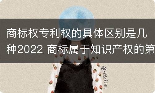 商标权专利权的具体区别是几种2022 商标属于知识产权的第几类