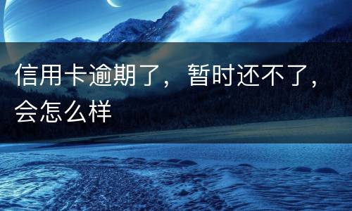 信用卡逾期了，暂时还不了，会怎么样