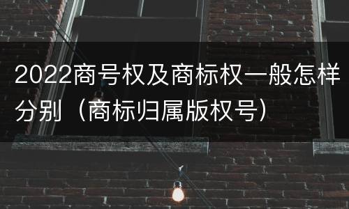 2022商号权及商标权一般怎样分别（商标归属版权号）