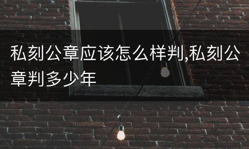 私刻公章应该怎么样判,私刻公章判多少年
