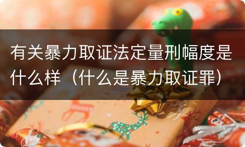有关暴力取证法定量刑幅度是什么样（什么是暴力取证罪）