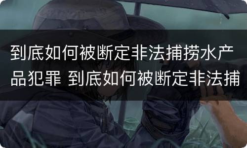 到底如何被断定非法捕捞水产品犯罪 到底如何被断定非法捕捞水产品犯罪案件