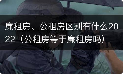 廉租房、公租房区别有什么2022（公租房等于廉租房吗）