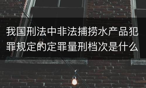 我国刑法中非法捕捞水产品犯罪规定的定罪量刑档次是什么