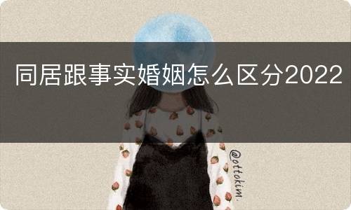 同居跟事实婚姻怎么区分2022