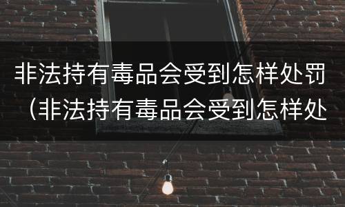 非法持有毒品会受到怎样处罚（非法持有毒品会受到怎样处罚和处罚）