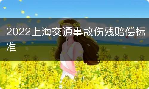 2022上海交通事故伤残赔偿标准