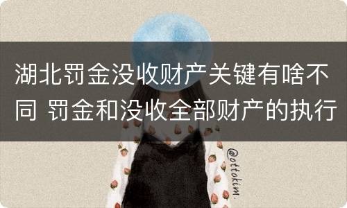 湖北罚金没收财产关键有啥不同 罚金和没收全部财产的执行顺序