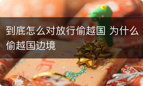 到底怎么对放行偷越国 为什么偷越国边境