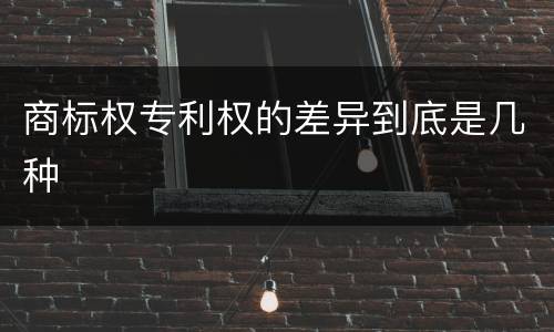 商标权专利权的差异到底是几种