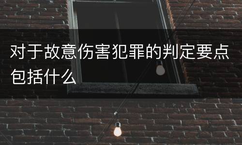 对于故意伤害犯罪的判定要点包括什么