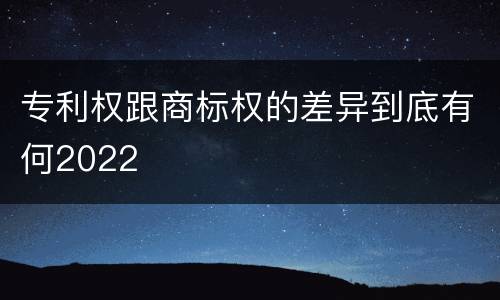 专利权跟商标权的差异到底有何2022