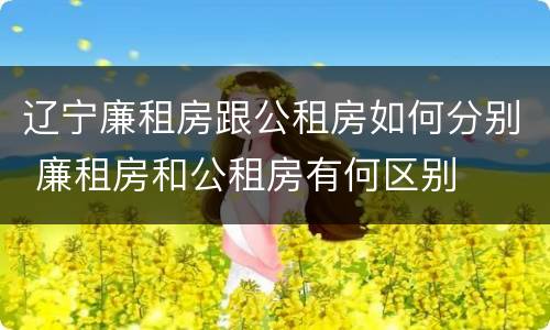 辽宁廉租房跟公租房如何分别 廉租房和公租房有何区别