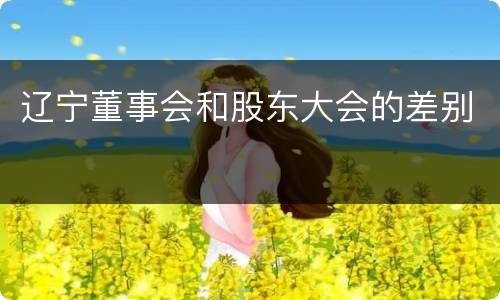 辽宁董事会和股东大会的差别