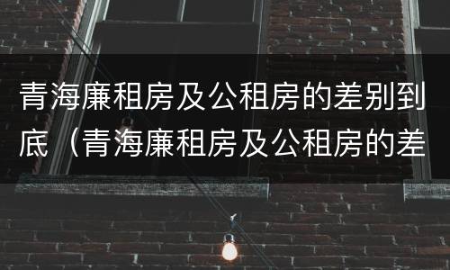 青海廉租房及公租房的差别到底（青海廉租房及公租房的差别到底是什么）