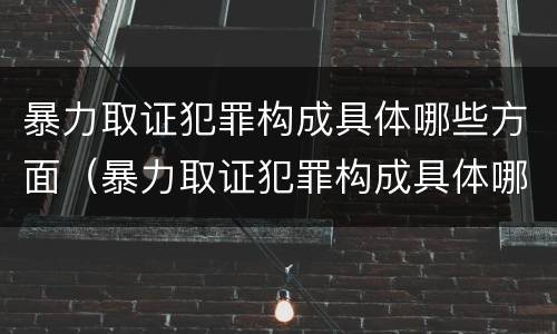 暴力取证犯罪构成具体哪些方面（暴力取证犯罪构成具体哪些方面的问题）
