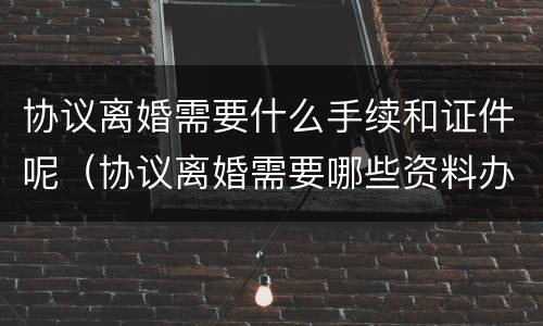 协议离婚需要什么手续和证件呢（协议离婚需要哪些资料办手续）