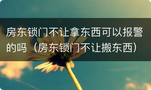 房东锁门不让拿东西可以报警的吗（房东锁门不让搬东西）