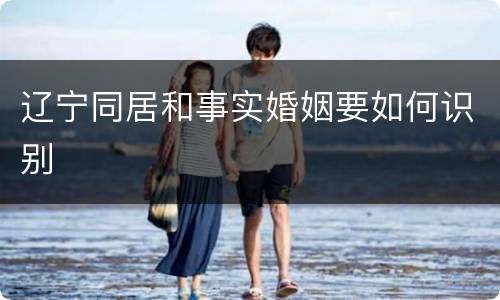 辽宁同居和事实婚姻要如何识别