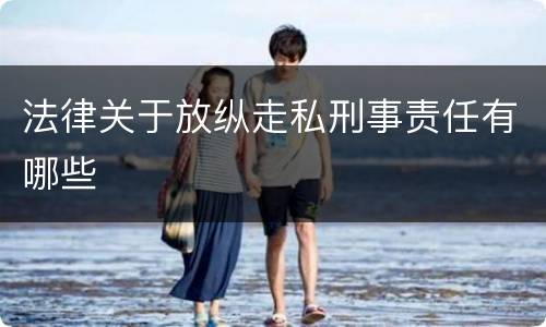 法律关于放纵走私刑事责任有哪些