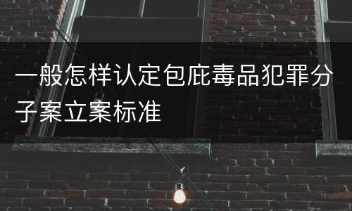 一般怎样认定包庇毒品犯罪分子案立案标准