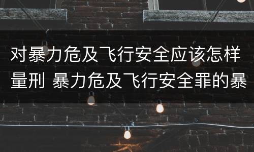对暴力危及飞行安全应该怎样量刑 暴力危及飞行安全罪的暴力行为的对象是