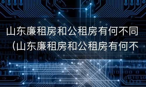 山东廉租房和公租房有何不同（山东廉租房和公租房有何不同点）