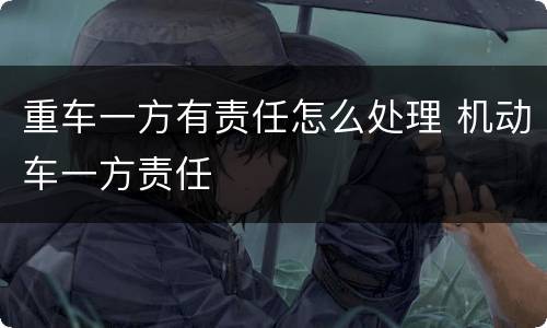 重车一方有责任怎么处理 机动车一方责任